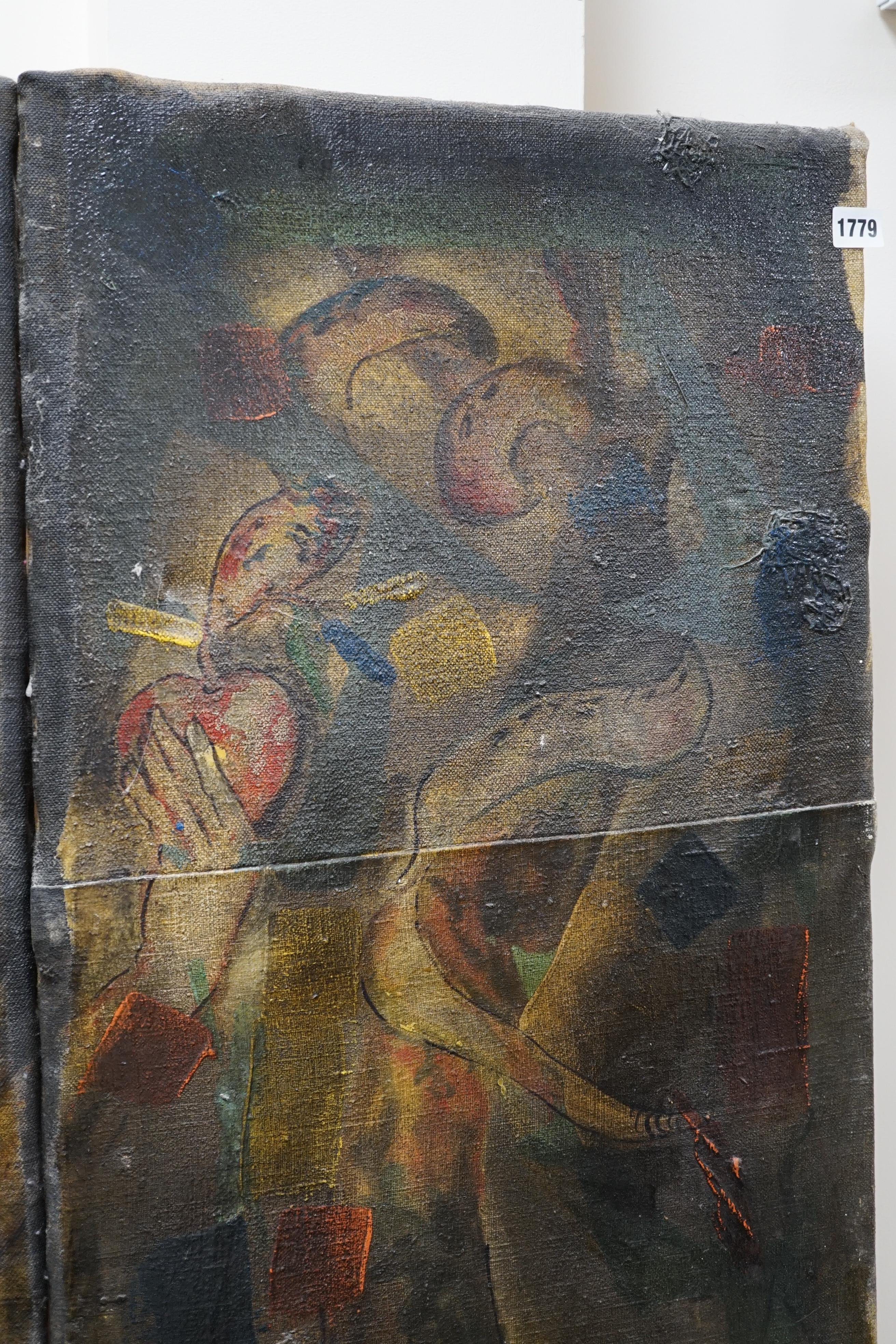 Arturo, triptych oil on canvas, Adam and Eve, 170 x 143cm